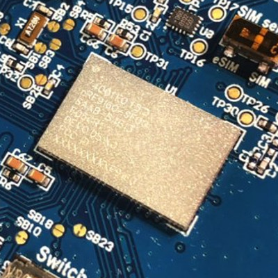 nRF9160 SiP on PCB